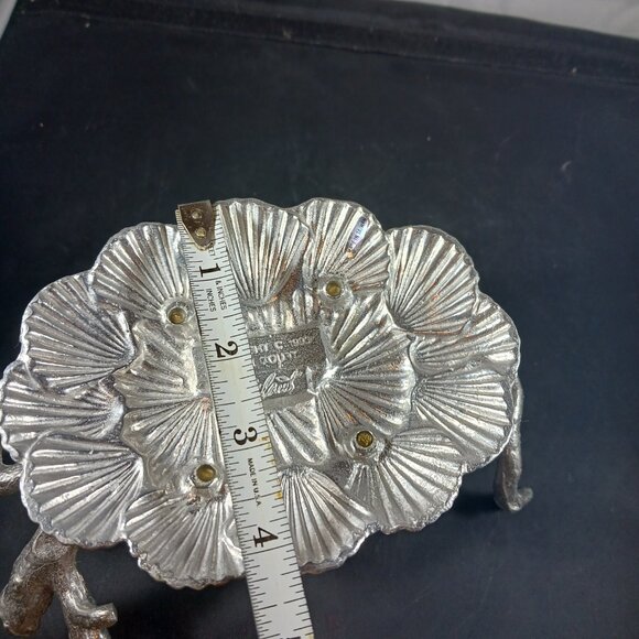 Vtg 1993 Arthur Court Aluminum Brass Seahorse Stand/Bowl Holder Signed - Picture 12 of 15